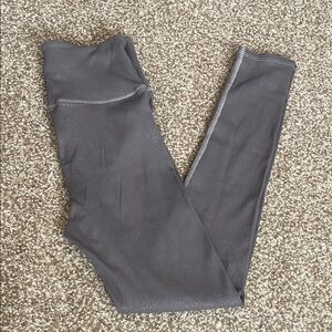 ONA Gray Metallic Ribbed Leggings